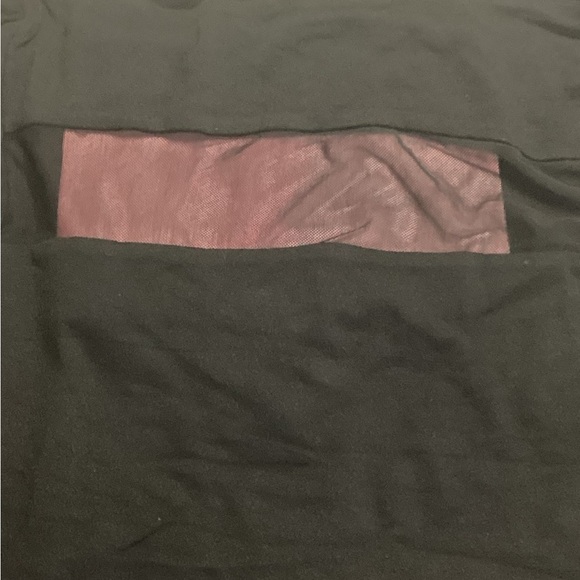 NAKED WARDROBE BLACK LONG SLEEVE CROP TOP W/ MESH SZ. M NWOT - Picture 3 of 6